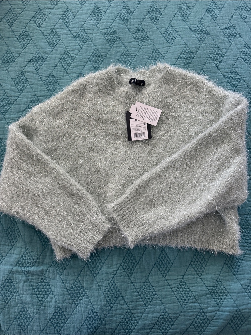 art class Fuzzy Light green Crop Sweater